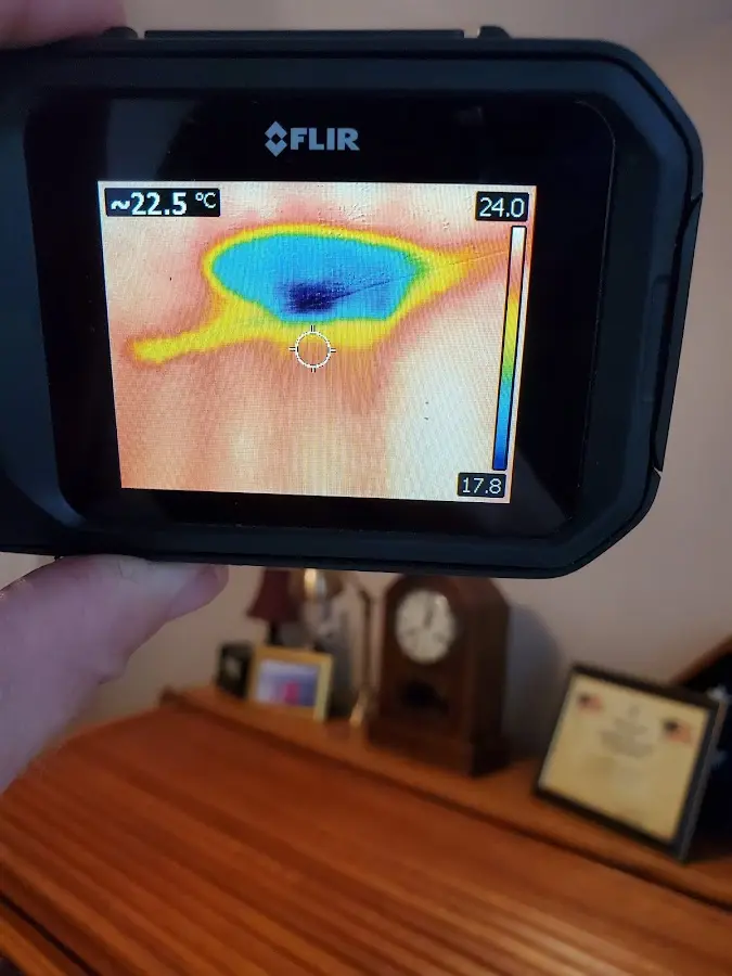 Thermal imaging inspection for water damage in Ridgewood village